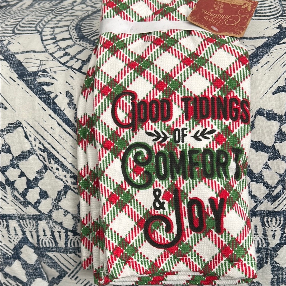 Plaid Holiday Kitchen Towels